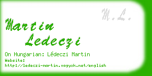 martin ledeczi business card